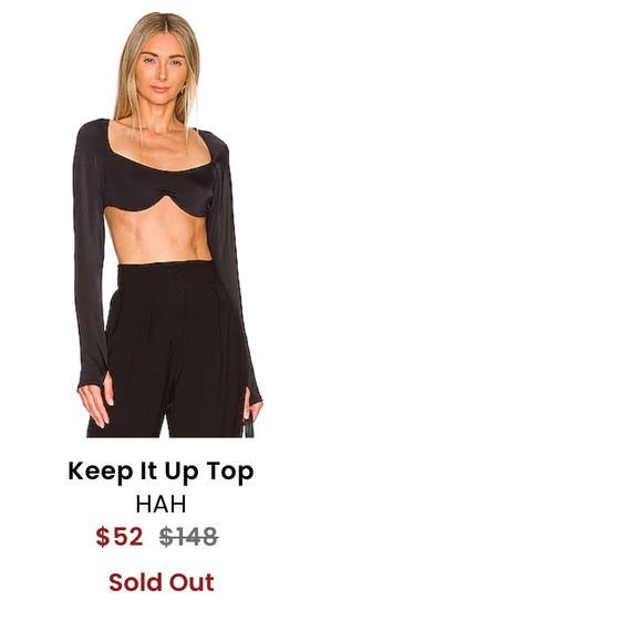 NWT- We Are HAH- Black- Large - Keep it Up Swim Top- Tie Back - Picture 8 of 8